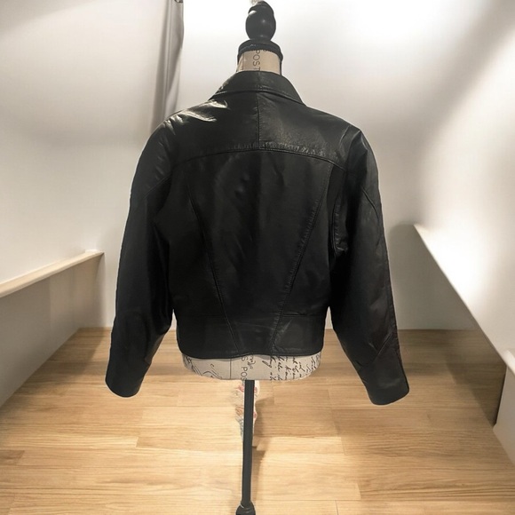 REED SPORTSWEAR LEATHER MOTORCYCLE RIDING JACKET WOMENS SZ MEDIUM BLACK MOTO - Picture 3 of 10